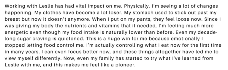 Client testimonial Rise Lean