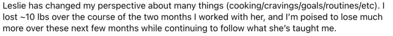 Client testimonial Rise Lean